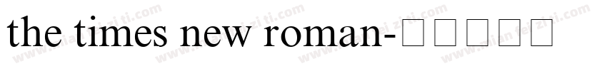the times new roman字体转换